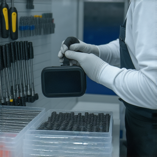 您的VR相機維修過程中，技術人員專注檢查設備，展示專業維修秘訣與技巧，環境整潔，工具齊全，提升設備性能與使用體驗。