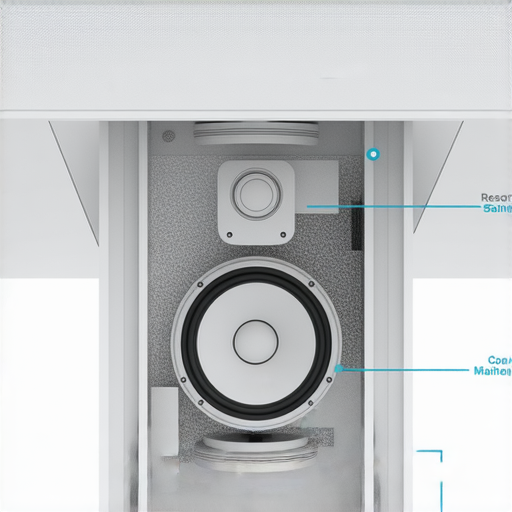 鄰專用天花共振喇叭的內部構造圖，展示天花喇叭的設計與功能，並提供維修秘訣的視覺指導，讓你了解如何保養與修理喇叭，提升音效體驗。