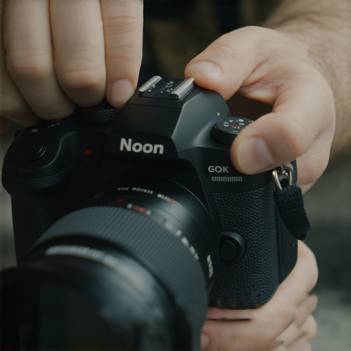 相機靜置太久的情景，配有專業維修服務的專業技師，展示相機的精緻細節與修復過程，突出如何讓相機重現精彩畫面，吸引攝影愛好者注意。