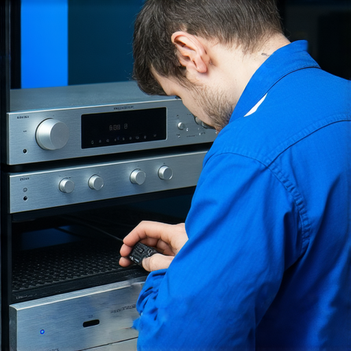 維修音響WiFi故障的專業技師正在檢查設備，確保音質恢復到最佳狀態，提升聽覺享受，讓您重獲音樂的美好體驗。