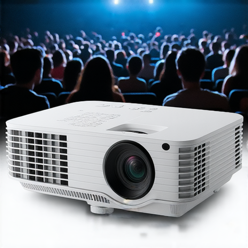 4K 投影機展示高畫質畫面，觀眾沉浸於 Netflix 影片中，享受極致視覺體驗，但維修問題不容忽視，專業服務提供全面支援。