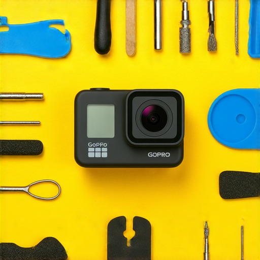 驚人GoPro過片技術介紹，展示維修專業服務，圖中顯示GoPro攝影機與維修工具，彰顯專業與技術，吸引使用者了解更多維修方法與秘密。