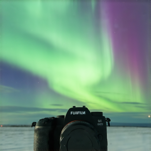 極光下的Fujifilm相機，彰顯探索自然之美的魅力，專業維修服務隨時保障相機性能，讓您在拍攝極光時無後顧之憂，捕捉每一瞬間的璀璨。