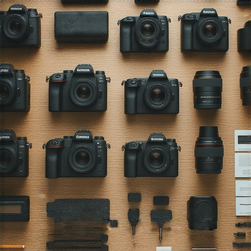 提升相機功能的最佳配件與專業維修服務展示，照片中包含各式相機配件、維修工具和專業技術人員正在操作相機，吸引攝影愛好者探索更多選擇。