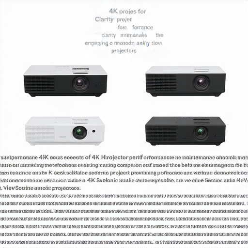 揭開4K投影機性能的秘密，維修專家分享如何選擇性價比最高的ViewSonic投影機，圖中展示不同型號的4K投影機及其特點，助你做出明智的選擇。