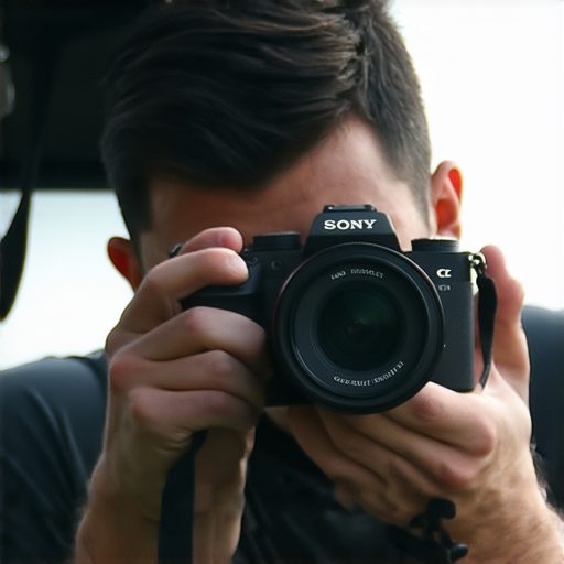 揭示Sony相機拍攝技巧的圖片，展示專業攝影師使用Sony相機進行拍攝的過程，強調提升拍攝技術與專業維修服務的重要性，助您輕鬆掌握攝影秘訣！