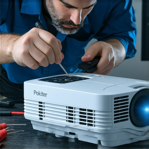 探秘投影機評價Pokitter，展示專業技術人員修理投影機的過程，強調我們維修服務的專業性，助您重拾影像最佳體驗，享受清晰視覺享受。