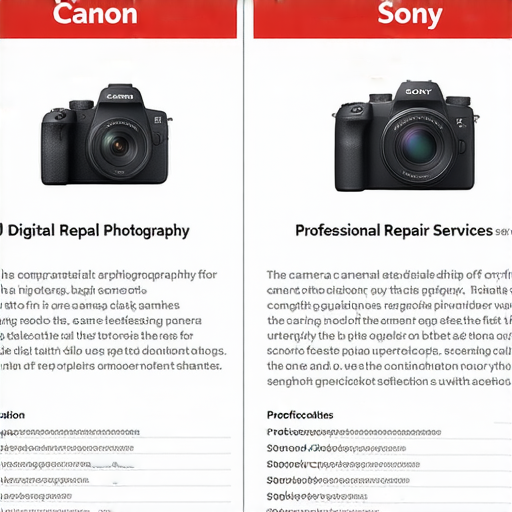 「Canon vs Sony：誰才是真正的數碼攝影王者？了解我們的專業維修服務！」