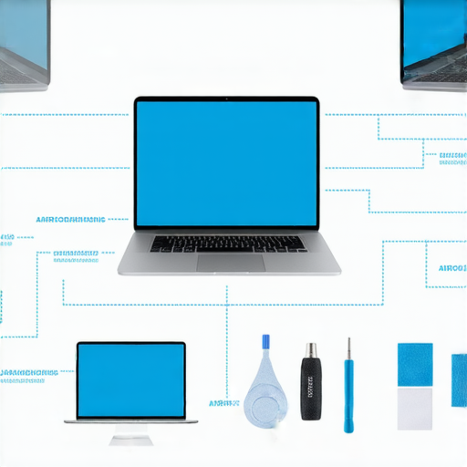 無線投影AIRMACBOOK故障示意圖，展示維修流程與技巧，幫助用戶快速解決投影問題，恢復設備性能，確保高效投影體驗。