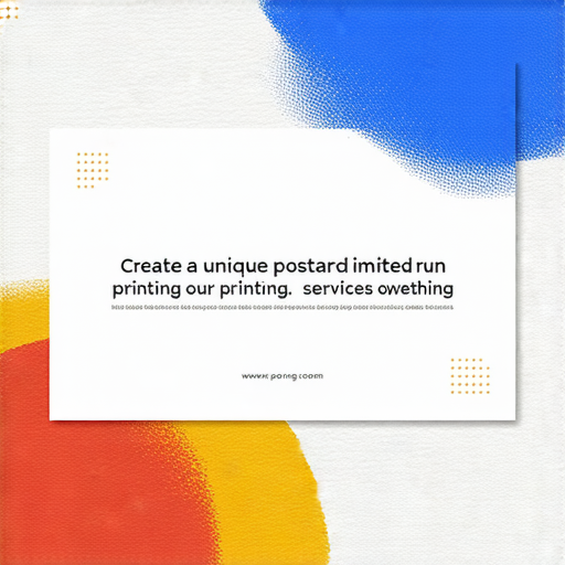 「打造獨一無二的明信片！立即探索我們的少量印刷專業服務！」