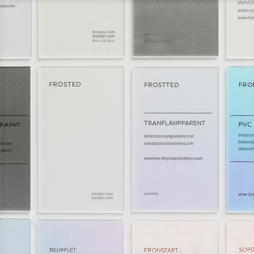 「探索獨特名片之美：磨砂、透明及PVC設計，立即訂製專屬您的風格！」