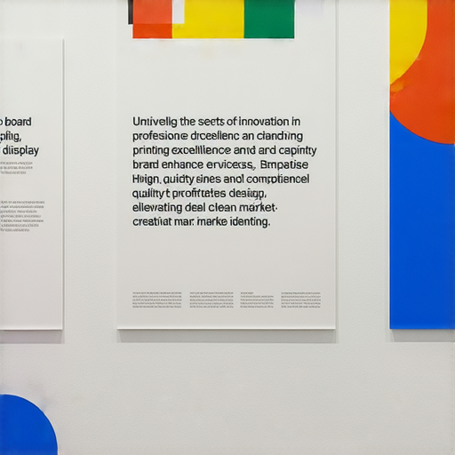 揭開板景佈的秘密，展示品牌印象的專業印刷服務，吸引目光的優質設計與顏色搭配，讓您的品牌更具競爭力，提升市場知名度。