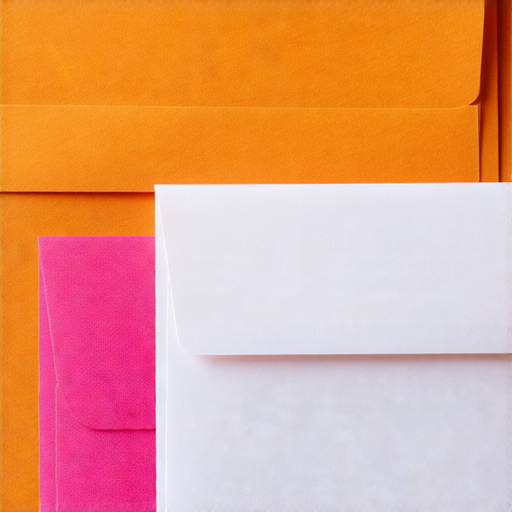 個性化信封設計展示，色彩鮮明的信封與信件相互搭配，引人注目，突出印刷服務的獨特性與創意，吸引顧客了解更多個性化印刷選項。