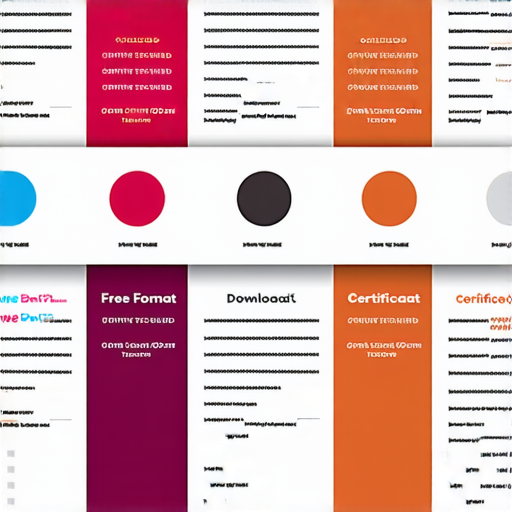 獎狀設計秘訣大公開圖片，包括免費格式下載及專業印刷服務介紹，展示多樣化獎狀模板與設計元素，吸引人注意，適合各類活動與表彰用途。