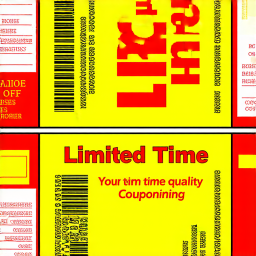 限時優惠券印刷服務，展示專業設計和高品質材質，吸引顧客立即索取專屬折扣，讓您的商業推廣更具吸引力。