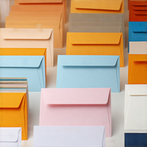 購買信封的專業印刷服務場景，展示多種信封樣式與印刷設備，強調高品質與個性化選擇，吸引顧客尋找最佳印刷解決方案。