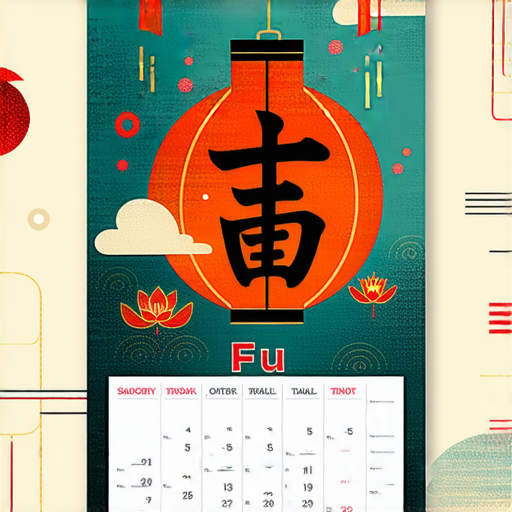 「探索獨特福字掛曆，為您的空間增添吉祥氛圍，立即訂製專屬月曆！」