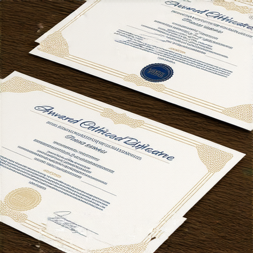 「獲獎的榮耀：探索我們專業獎狀與證書印刷服務，立即打造專屬認可！」