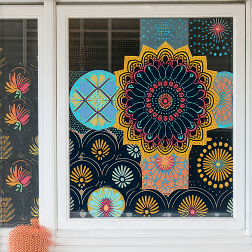 專業窗貼印刷服務展示，窗戶上貼有精美圖案，瞬間改變空間風格，吸引視線，提升室內外美感，讓每一扇窗戶成為焦點，適合家庭及商業使用。