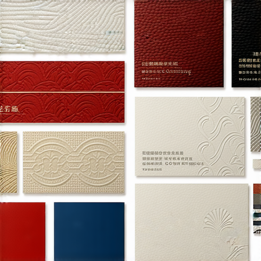 壓紋印刷的專業服務展示圖，展現精美的壓紋效果和多樣化的印刷樣本，吸引客戶探索壓紋印刷的獨特魅力和應用潛力。