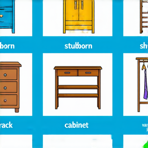 「固執、櫃、鞋櫃、衣櫃，這些單詞怎麼說？快來探索我們的英文教學服務！」