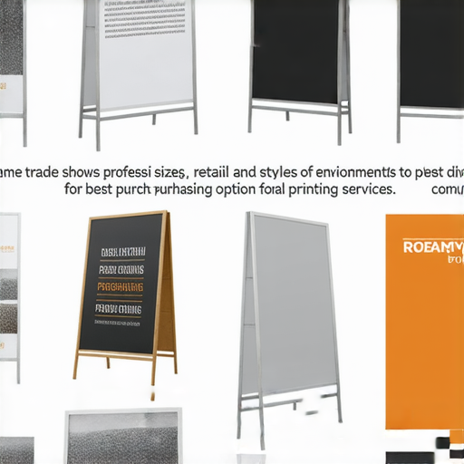 A字架展示各種款式與尺寸，顯示專業印刷服務，提供最佳購買選擇，適合各種活動與宣傳用途，吸引消費者的目光，展示實用性與美觀性。