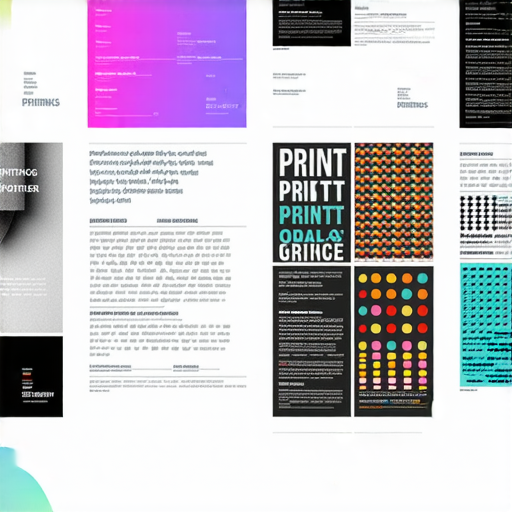 專業印刷服務展示各種創意印刷範例，從名片到海報，呈現出色彩繽紛的效果，激發靈感，鼓勵客戶探索印刷的無限可能。