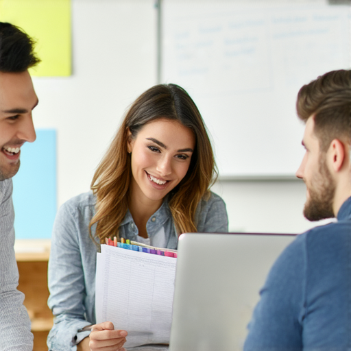 提升商務英語能力的外籍教學場景，一對一互動學習，展現專業與活潑教學氛圍，開啟職場新機遇。