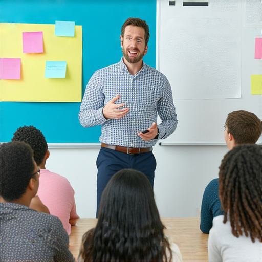 外籍老師授課場景，學生們專注學習商務英語抗議技巧，自信表達，提升溝通能力，課堂氛圍互動熱烈，專業教育經驗共享，激發學習興趣。