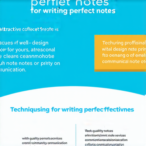 學會寫完美便條的技巧圖示，加上印刷服務的宣傳。便條讓訊息更具影響力，吸引人的設計。立即探索我們的印刷服務，以提升您的溝通效果。