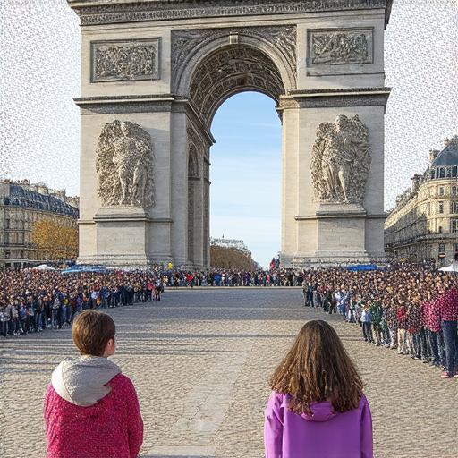 「探索凱旋門的秘密！立即預約外籍英文老師，開啟你的英文學習之旅！」