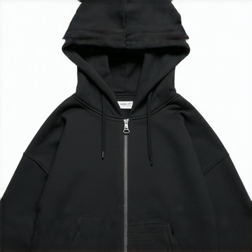 黑色拉鏈衛衣班衫展示，展現獨特風格與個性，專業印刷服務提供自訂設計選項，讓穿著者在日常生活中更具特色，適合各種場合的時尚選擇。