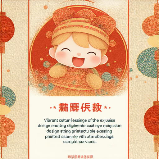 揮春笑口常開的設計，呈現鮮豔的祝福，展示精美印刷服務的樣本。色彩繽紛的揮春背景，豐富的祝福字樣，吸引眼球的藝術風格，讓祝福更加生動。