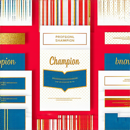 創意賀卡展示，突出色彩與設計，彰顯冠軍的耀眼時刻，專業印刷服務，助您傳遞祝賀之情，增添祝賀的特別觸感。