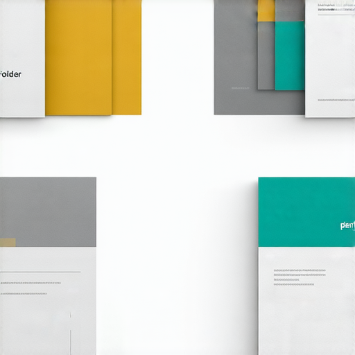 完美文件夾的多種印刷樣式展示，突顯專業印刷服務的品質與設計細節，強調如何提升品牌形象與文件整理效率。