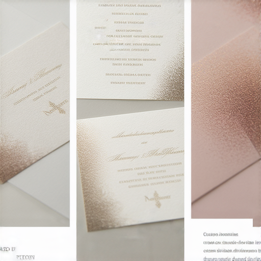 完美喜帖尺寸的示範圖片，展示多款精美設計的婚禮邀請，吸引顧客瞭解專業印刷服務，定制夢幻邀請的選擇和創意。