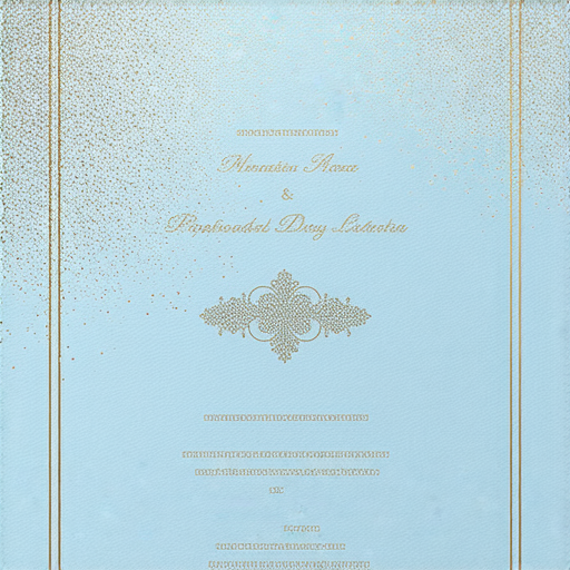 「探索粉藍燙金請帖的魅力，打造獨特邀請函，立即聯繫我們的專業印刷服務！」