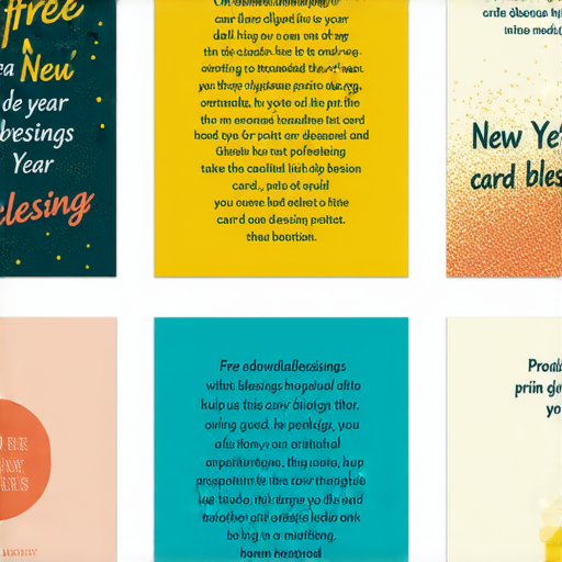 創意賀卡設計展示，包含幽默賀卡範例，以及免費下載的新年祝福選項，還有專業印刷服務的介紹，吸引人且具視覺衝擊力，凸顯賀卡個性化的潛力。