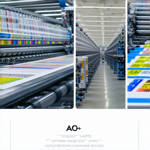 即日A0印刷服務展示圖，展現專業印刷產品，背景為印刷作業環境，強調全方位印刷服務的質量與效率，適合打造專業形象。