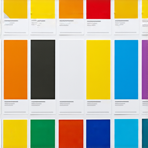 快勞印刷展示多種顏色印刷樣本，強調色彩在品牌塑造中的重要性，吸引觀眾目光，提升品牌魅力，增強市場競爭力，展現專業印刷服務的多樣性。