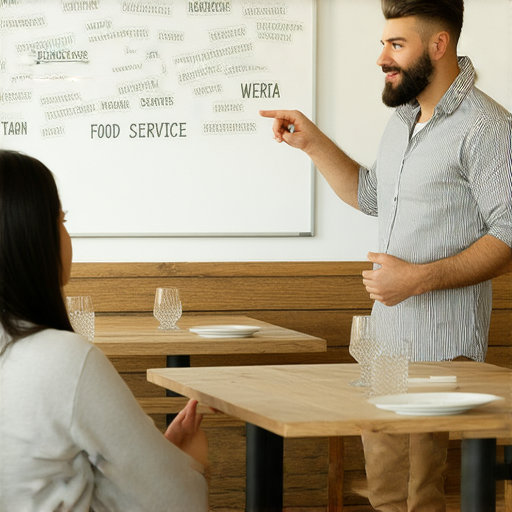 「從餐桌到餐車，掌握餐飲業英文術語，與外籍老師一對一學習，立即提升你的英語！」