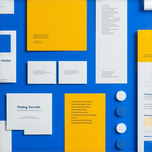 專業印刷服務的展示圖，顯示各種印刷產品，包括名片、海報和傳單等，強調掌握印刷業務的秘密，讓客戶快速了解多樣化的印刷解決方案。