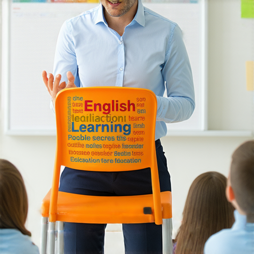 「發現椅背的英文秘密！立即預約外籍老師，讓你的英文更上一層樓！」