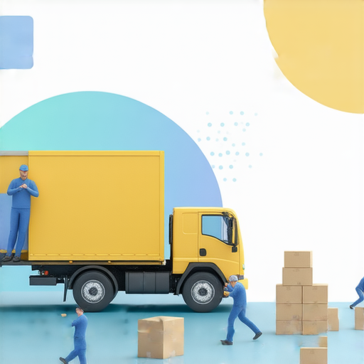 搬屋服務廣告，展示輕鬆搬遷的過程，包含專業搬運團隊，運用現代化工具，讓搬家無負擔，強調全方位服務，帶來松下紗栄子般的輕鬆體驗。