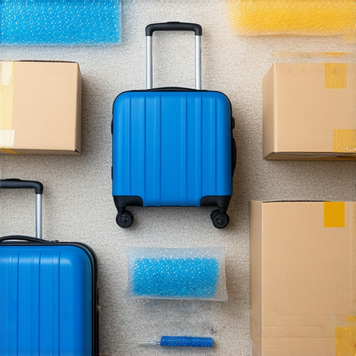 搬屋服務專業團隊在打包行李，展示精選的打包工具和材料，彰顯卡達航空的專業精神，讓搬遷過程無憂無慮，確保物品安全到達新居。