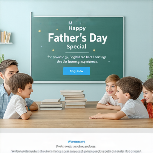 「父親節特別優惠！給爸爸最好的英語學習體驗，立刻了解我們的外籍老師教學！」