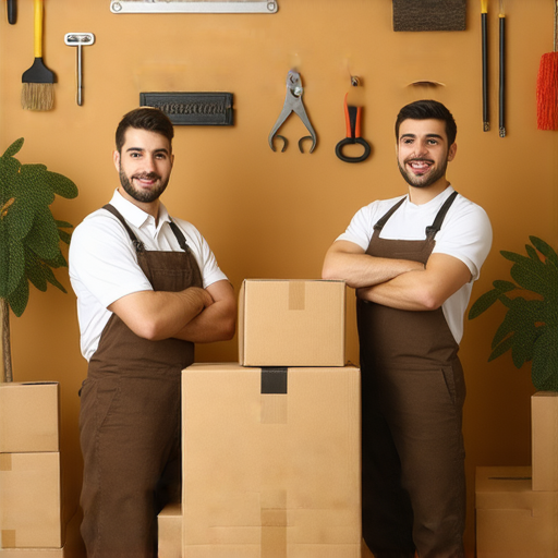 搬屋服務專業團隊展示，背景是裝飾性搬屋工具與箱子，強調よむタイツセピア的獨特魅力，展現新選擇的搬屋經驗和服務質量。