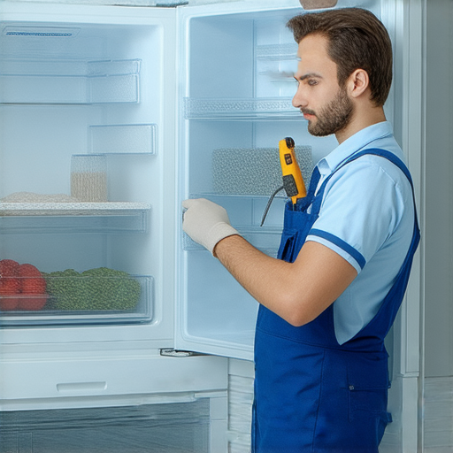 寶瑪客雪櫃BRCF256SL維修過程，技術人員檢查凍力不足問題，展示維修秘訣與印刷解決方案資訊，強調提升雪櫃效能的重要性。