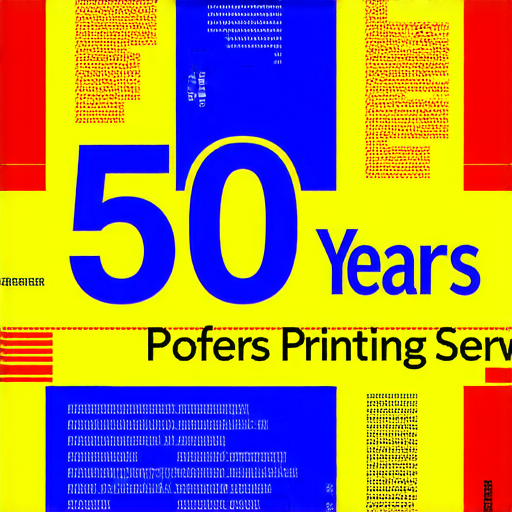 「慶祝50年！專業印刷服務打造您的獨特橫幅，立即探索精彩設計！」
