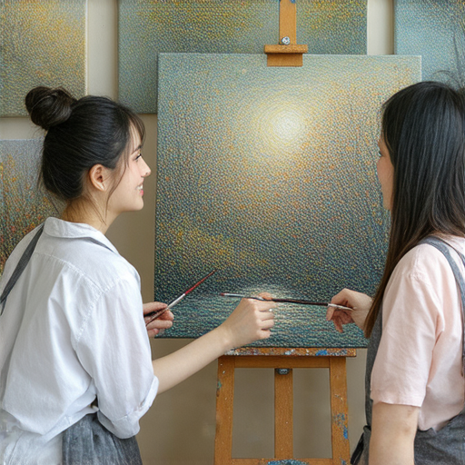 "探索油畫之美，與外籍老師一對一，提升你英文表達的藝術！"